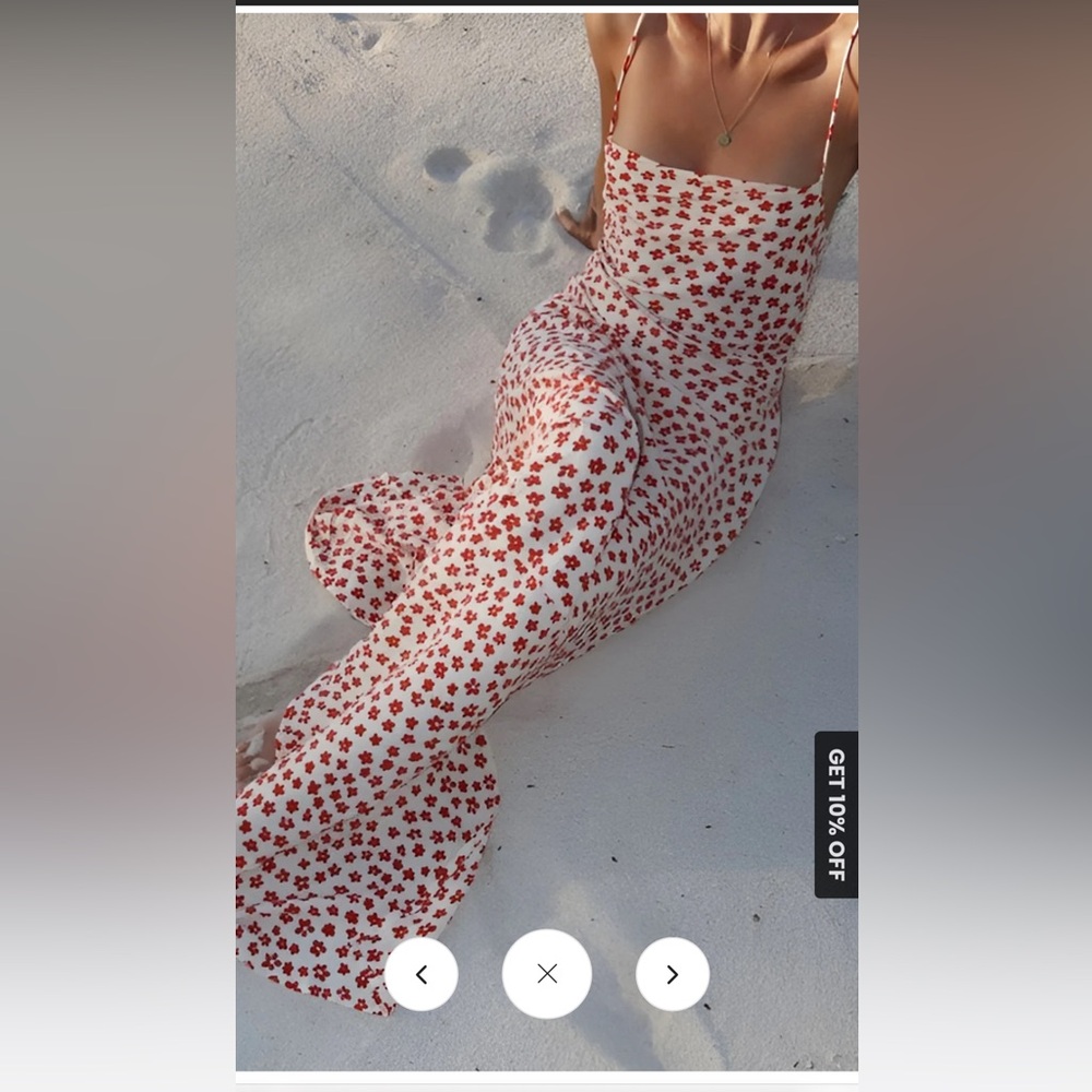 Strappy floral maxi dress NWT
